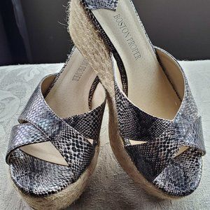 Snakeskin Platform Sandals